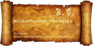 Winterhalter Veronika névjegykártya